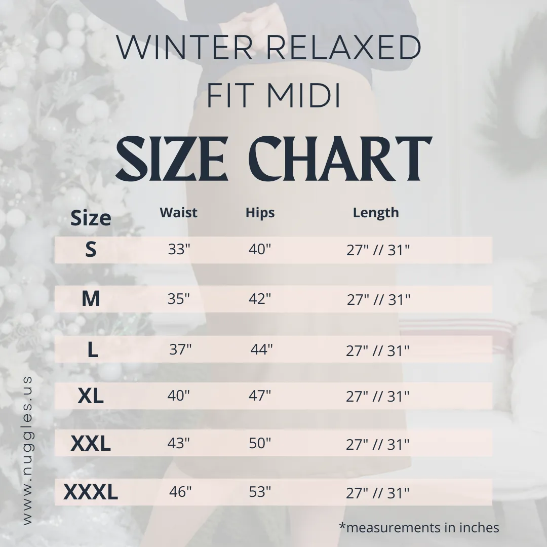 31" Winter Relaxed Midi Skirt (NEW)