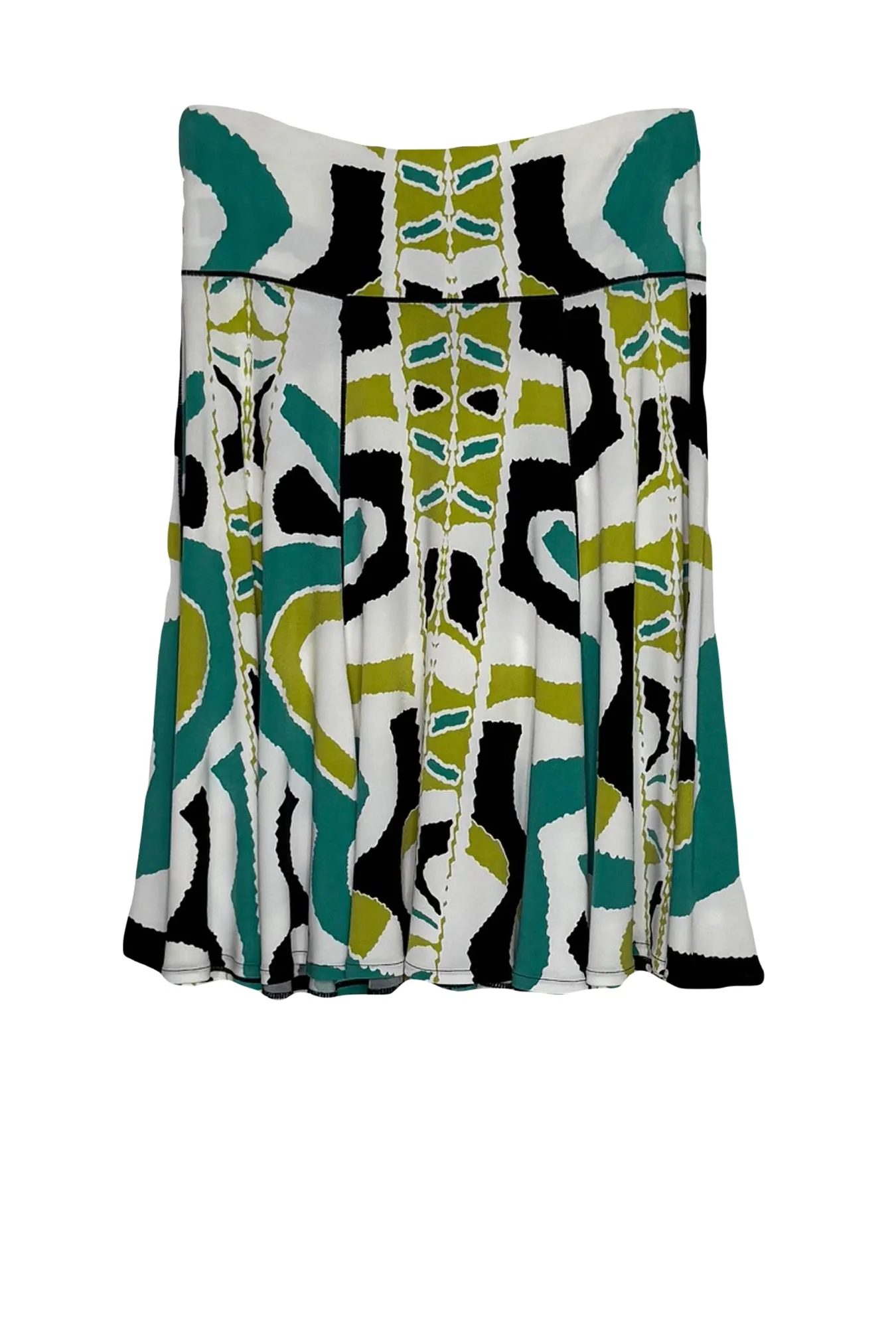 6 panels single layer flair skirt