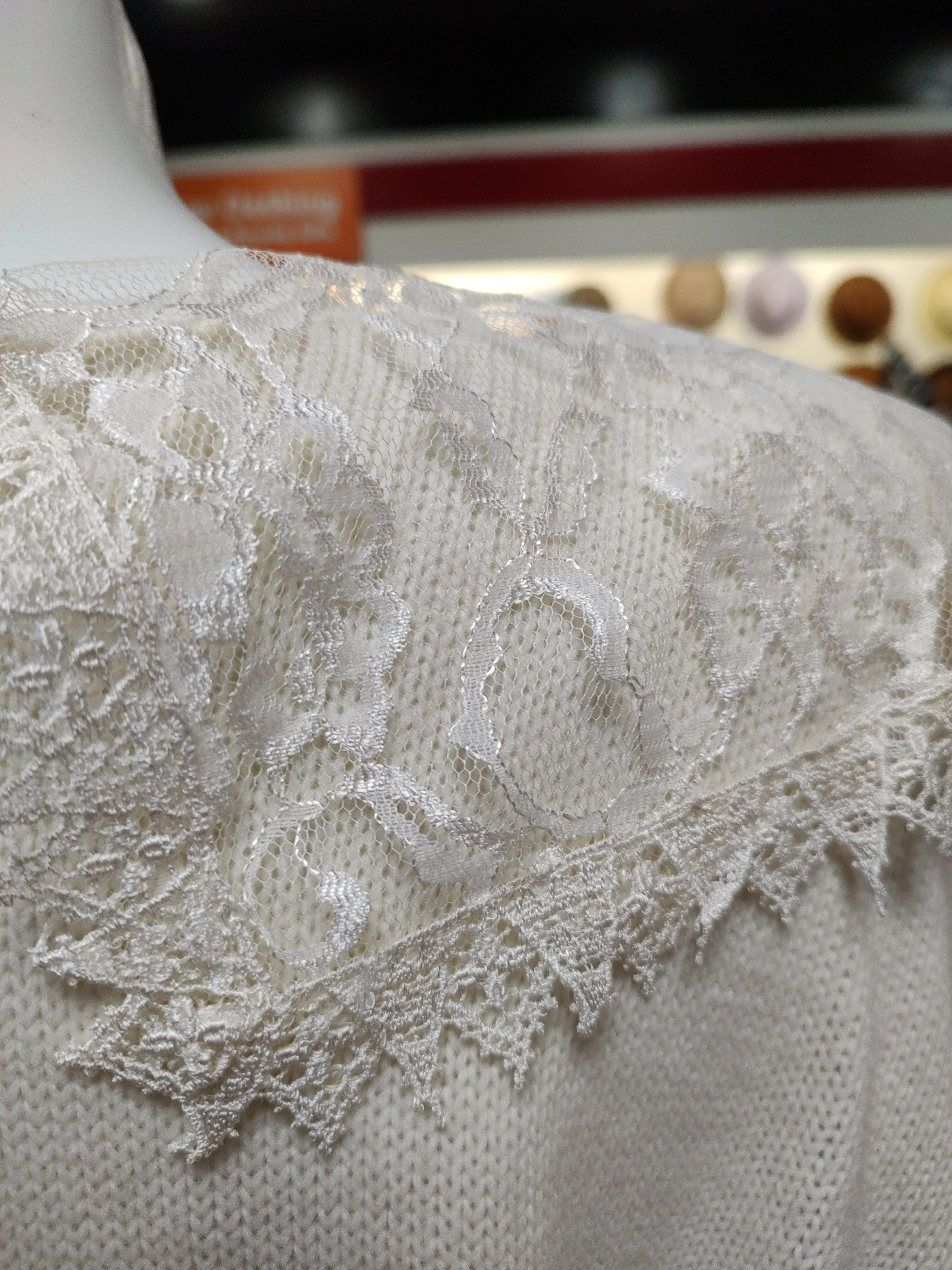 '80s midi sweater dress with lace collar by My Michelle