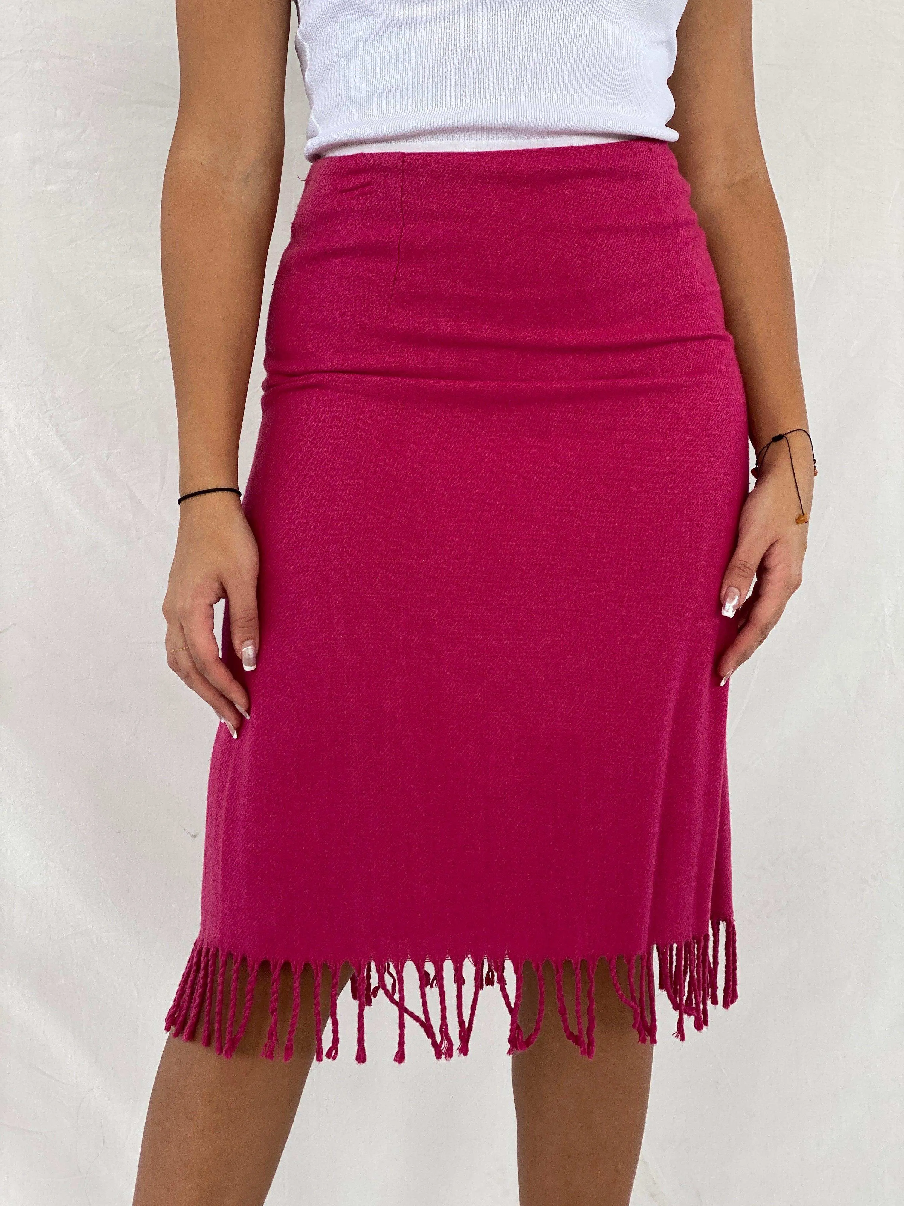 90s/00s Esprit Fringed Midi Skirt