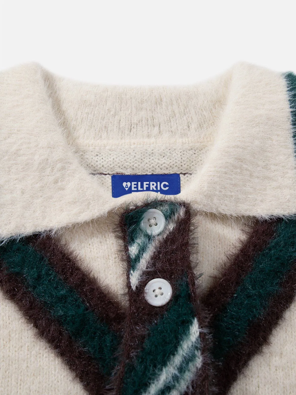 Aelfric Eden Stripe Tie Polo Sweater