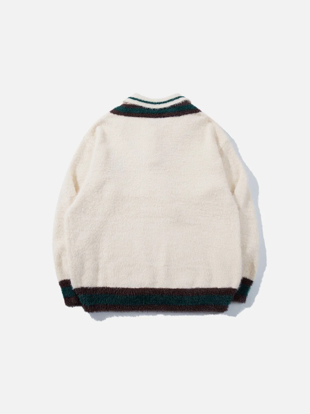 Aelfric Eden Stripe Tie Polo Sweater