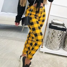 Amy Fashion - Casual Elastic High Waist Loose Pockets Long Pants