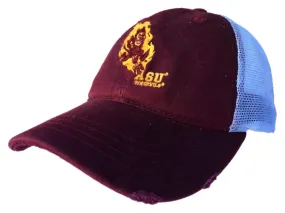 Arizona State Sun Devils Retro Brand Maroon Worn Mesh Vintage Adj Snap Hat Cap