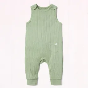 Baby Mori Ribbed Romper Suit - Sage Green