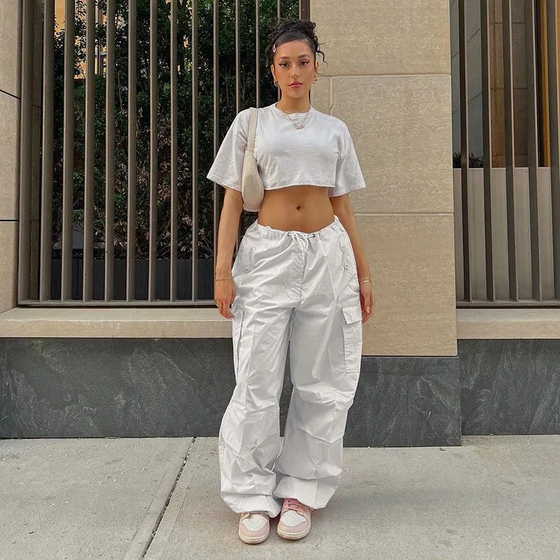 Baggy Retro Drawstring Cargo Pants