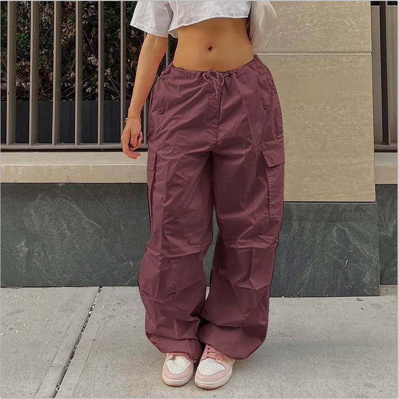 Baggy Retro Drawstring Cargo Pants