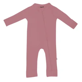 Bamboo Zippered Romper | Dusty Rose