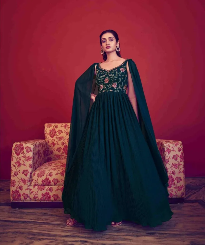 Beautiful Designer Shubhkala Georgette Gown Flory Vol 41 Designs 4973