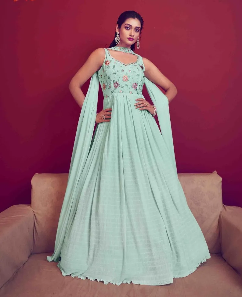 Beautiful Designer Shubhkala Georgette Gown Flory Vol 41 Designs 4974