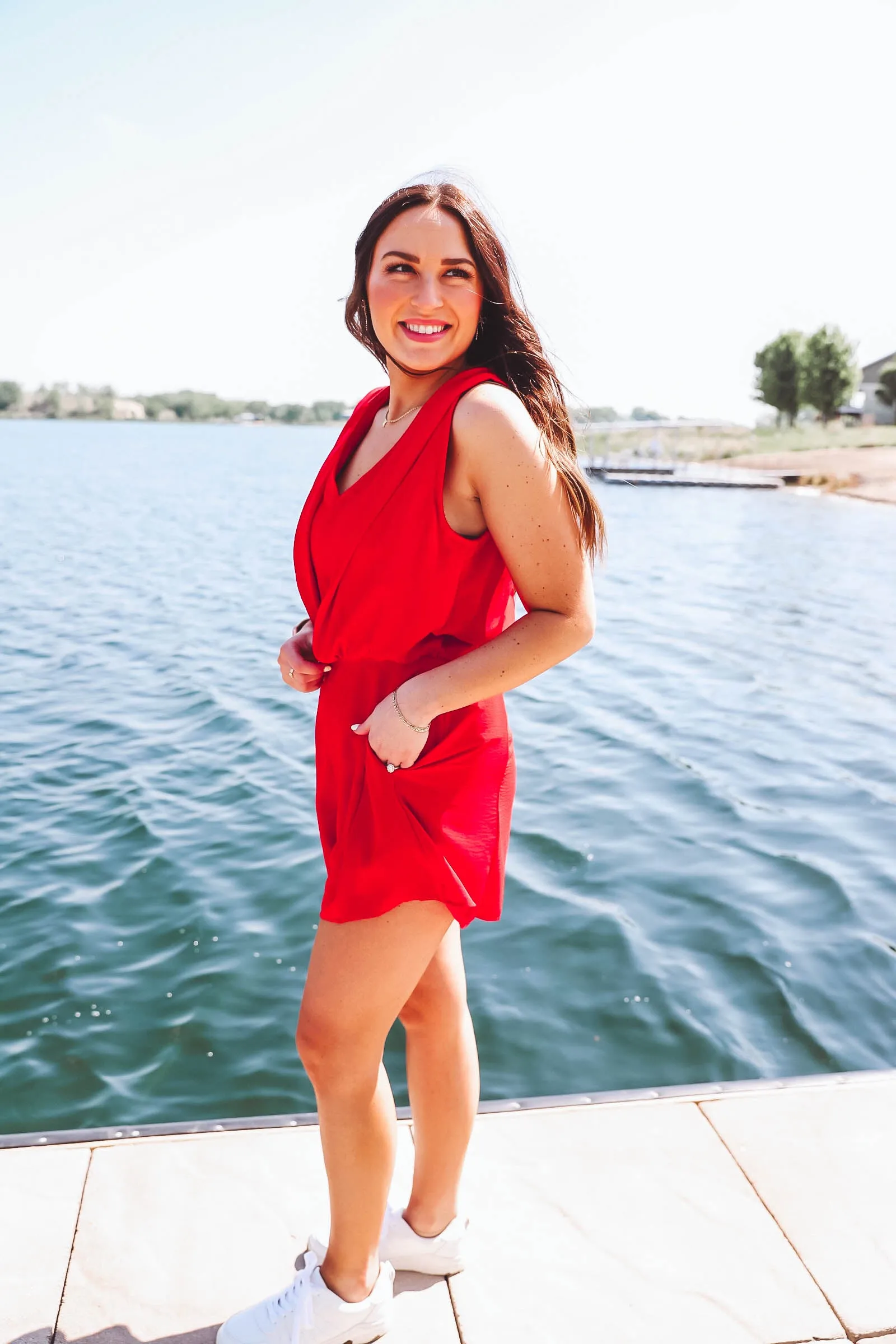 Becca Romper-Red