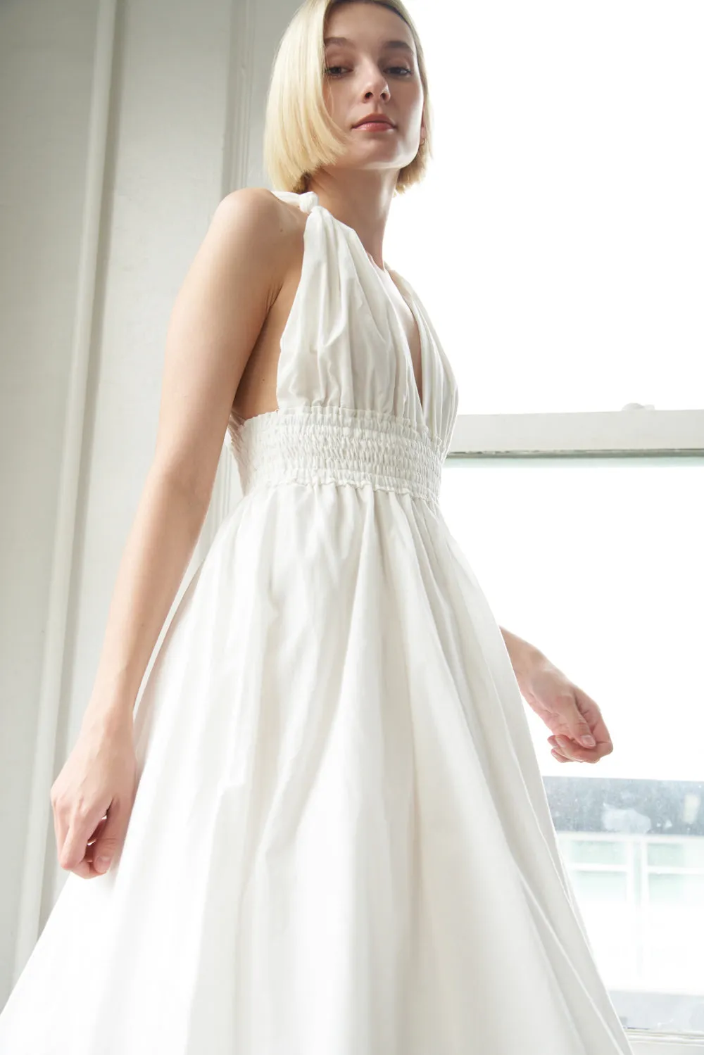 BIG CITY DREAMS WOVEN MIDI DRESS