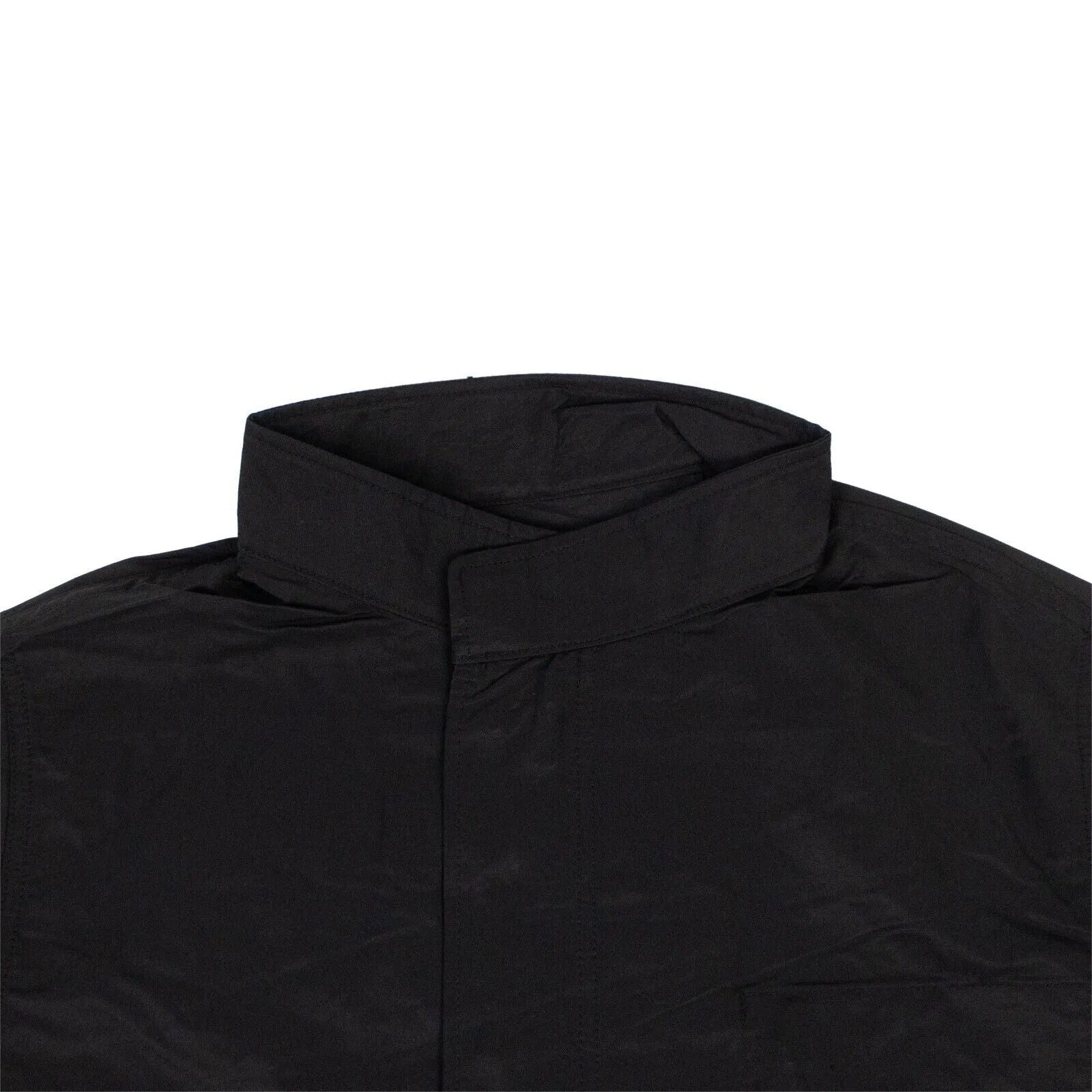 Black Cotton Blend Skull Trench Coat