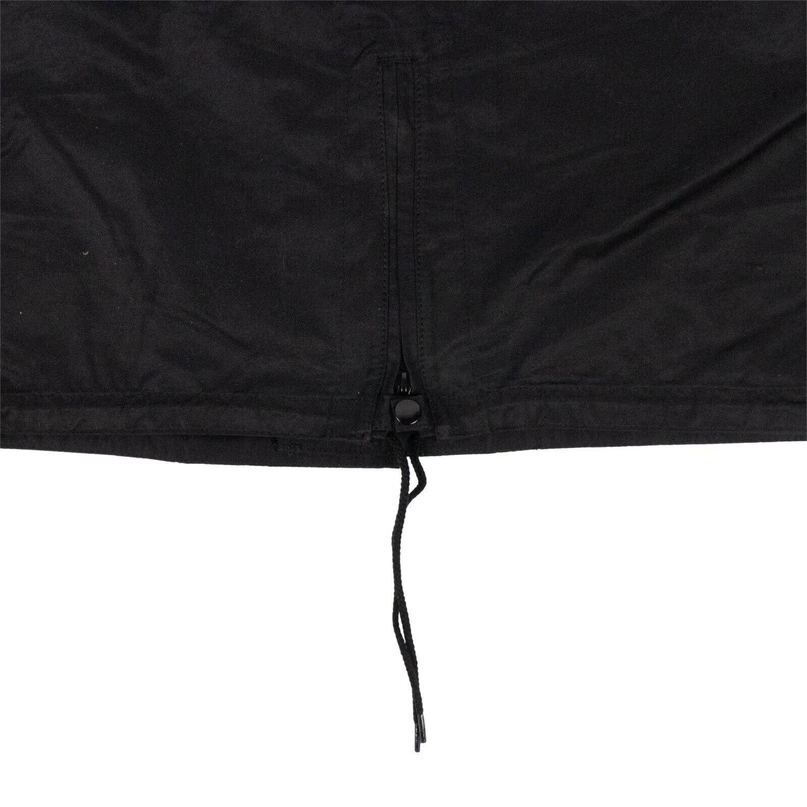 Black Cotton Blend Skull Trench Coat