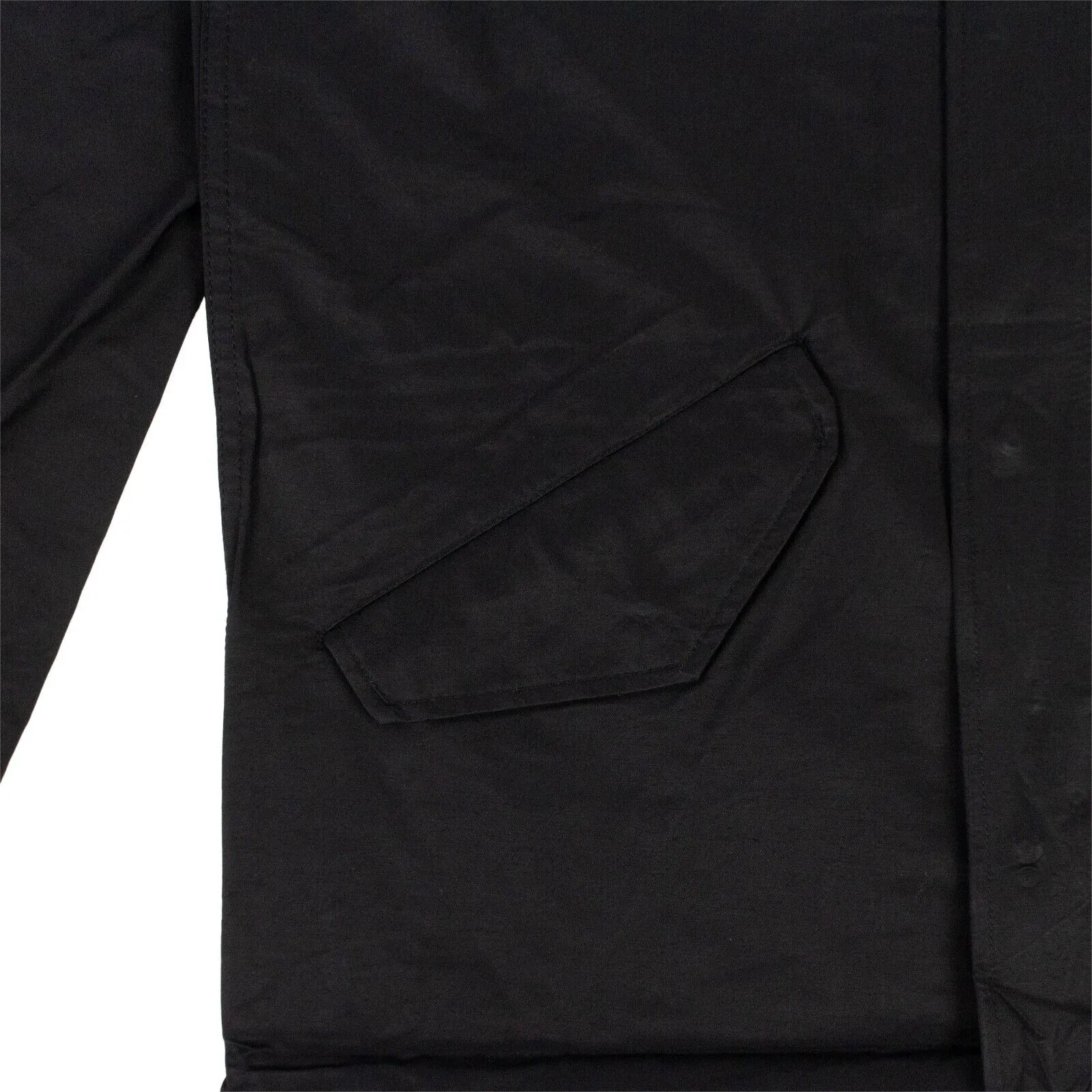 Black Cotton Blend Skull Trench Coat