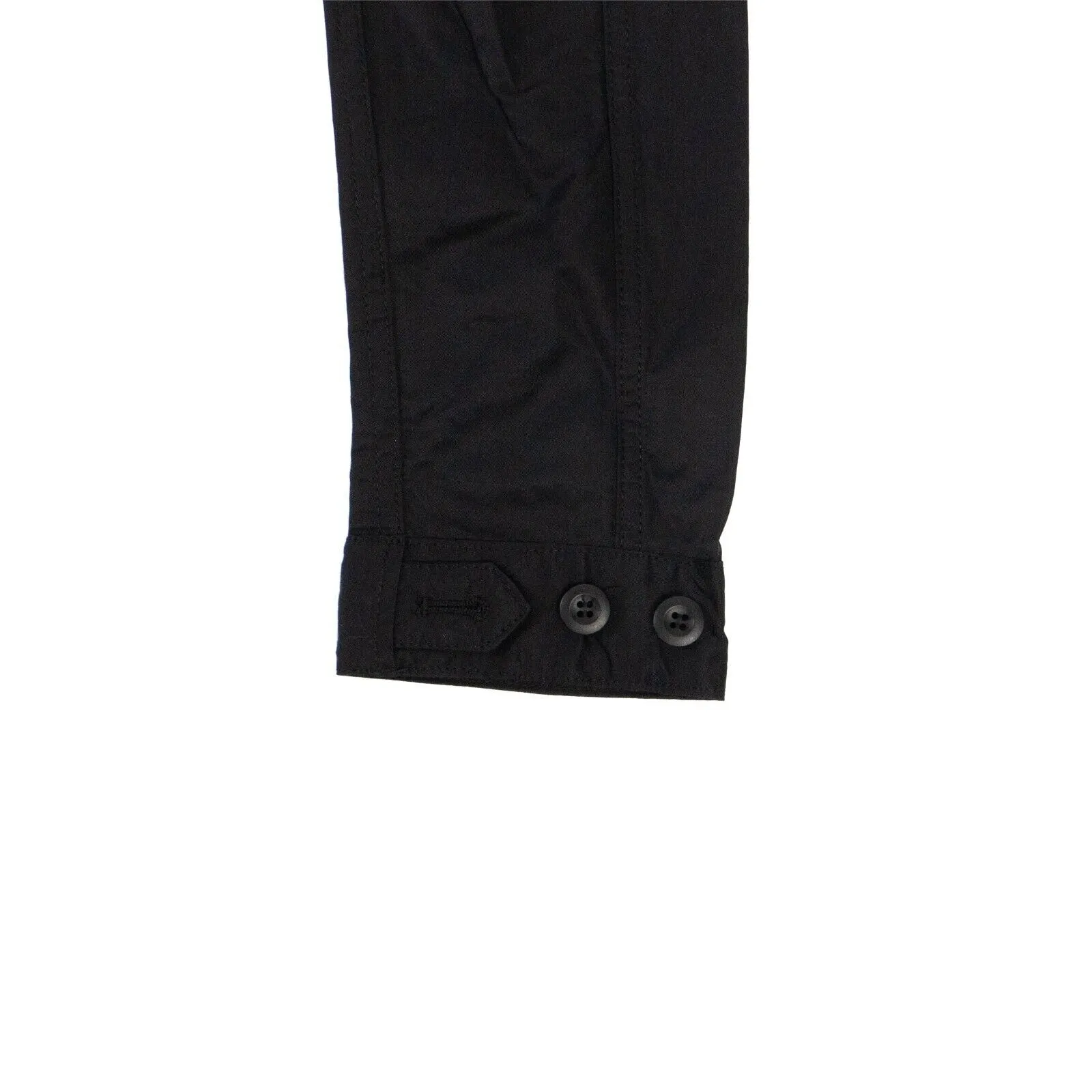 Black Cotton Blend Skull Trench Coat