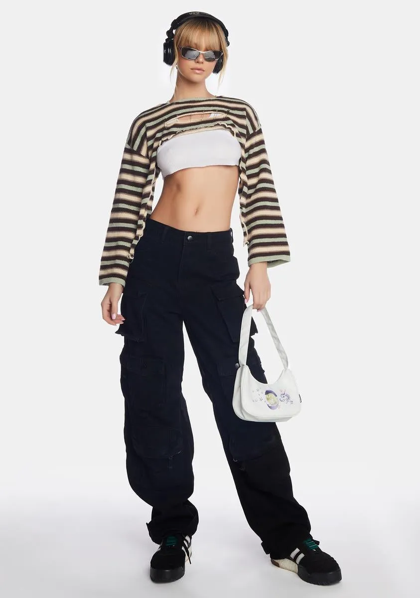 Black Pixley Cargo Jeans