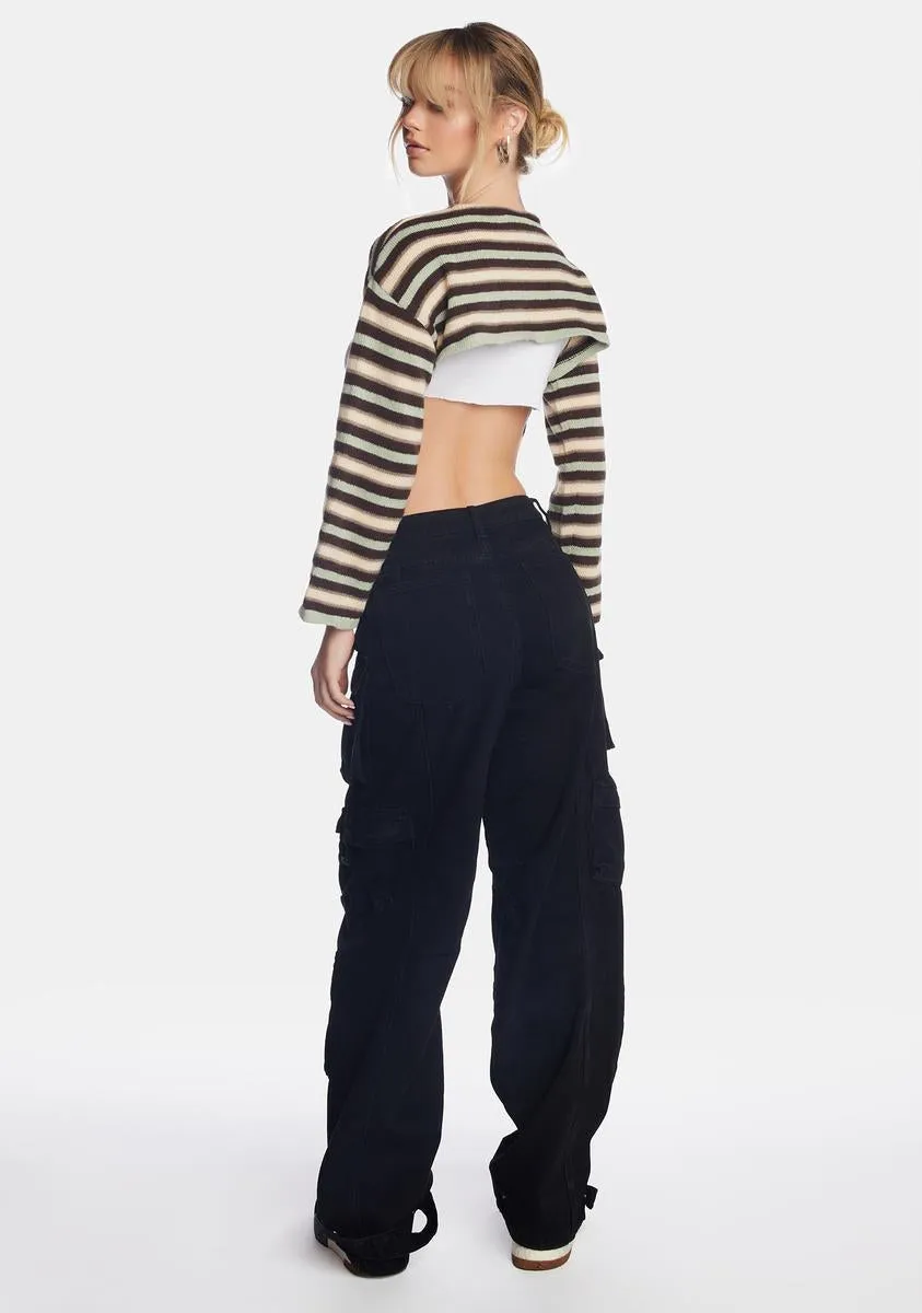 Black Pixley Cargo Jeans