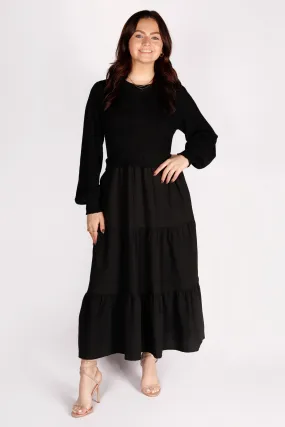 Black Sweater Midi Dress