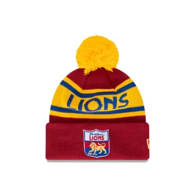 Brisbane Lions Retro Logo Beanie with Pom