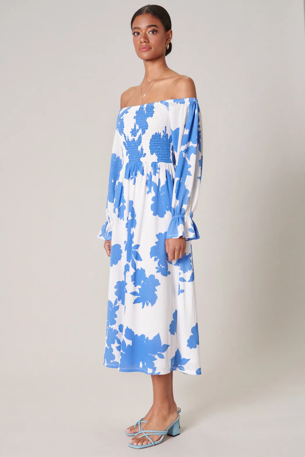 Calypso Floral Denni Smocked Midi Dress