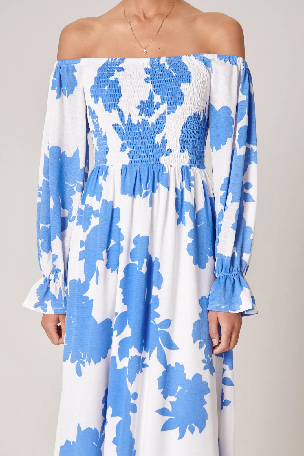 Calypso Floral Denni Smocked Midi Dress