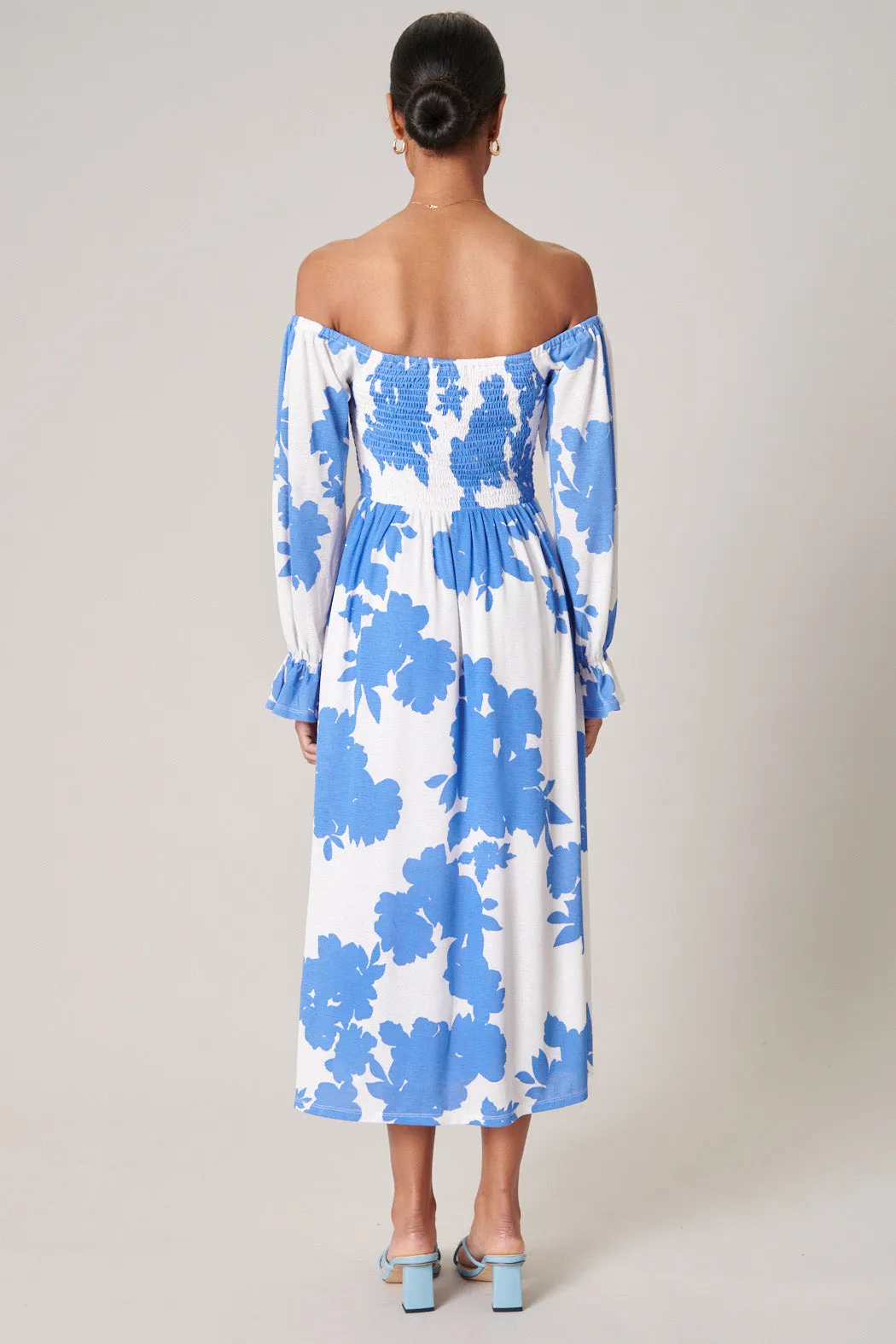 Calypso Floral Denni Smocked Midi Dress