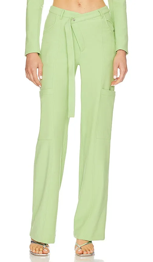 Camila Coelho Olive Cargo Pants in Green