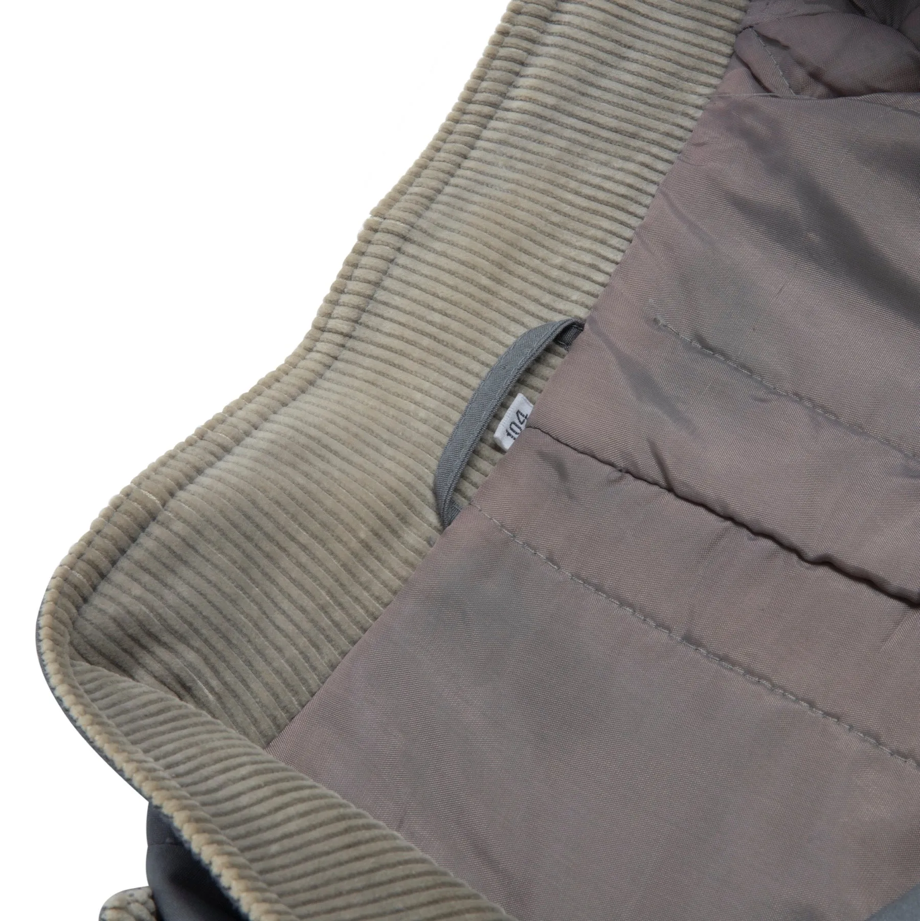 Canvas Weave Corduroy Trim Trench Coat