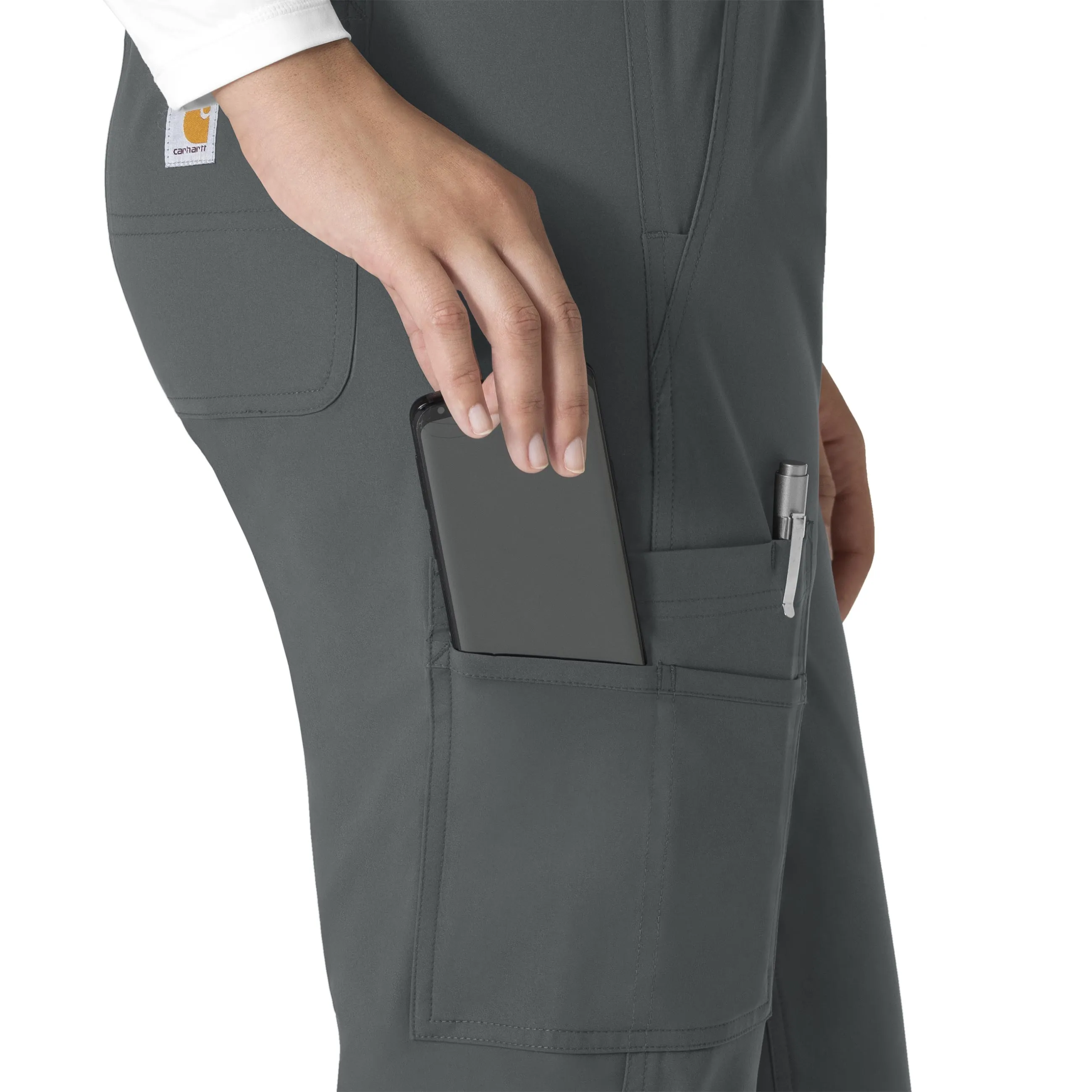 Carhartt Force Essentials Women's Straight Leg Scrub Pant - Pewter