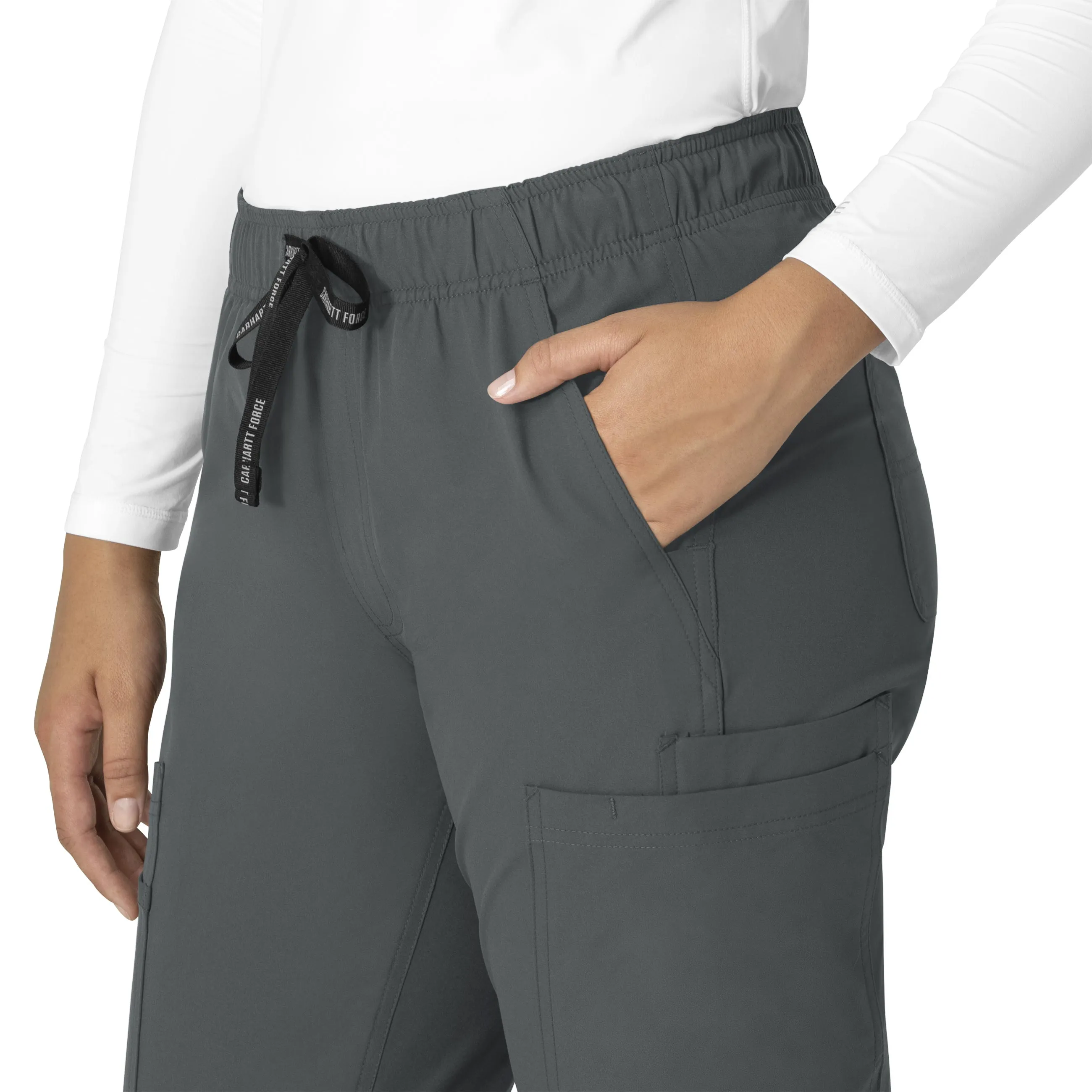 Carhartt Force Essentials Women's Straight Leg Scrub Pant - Pewter