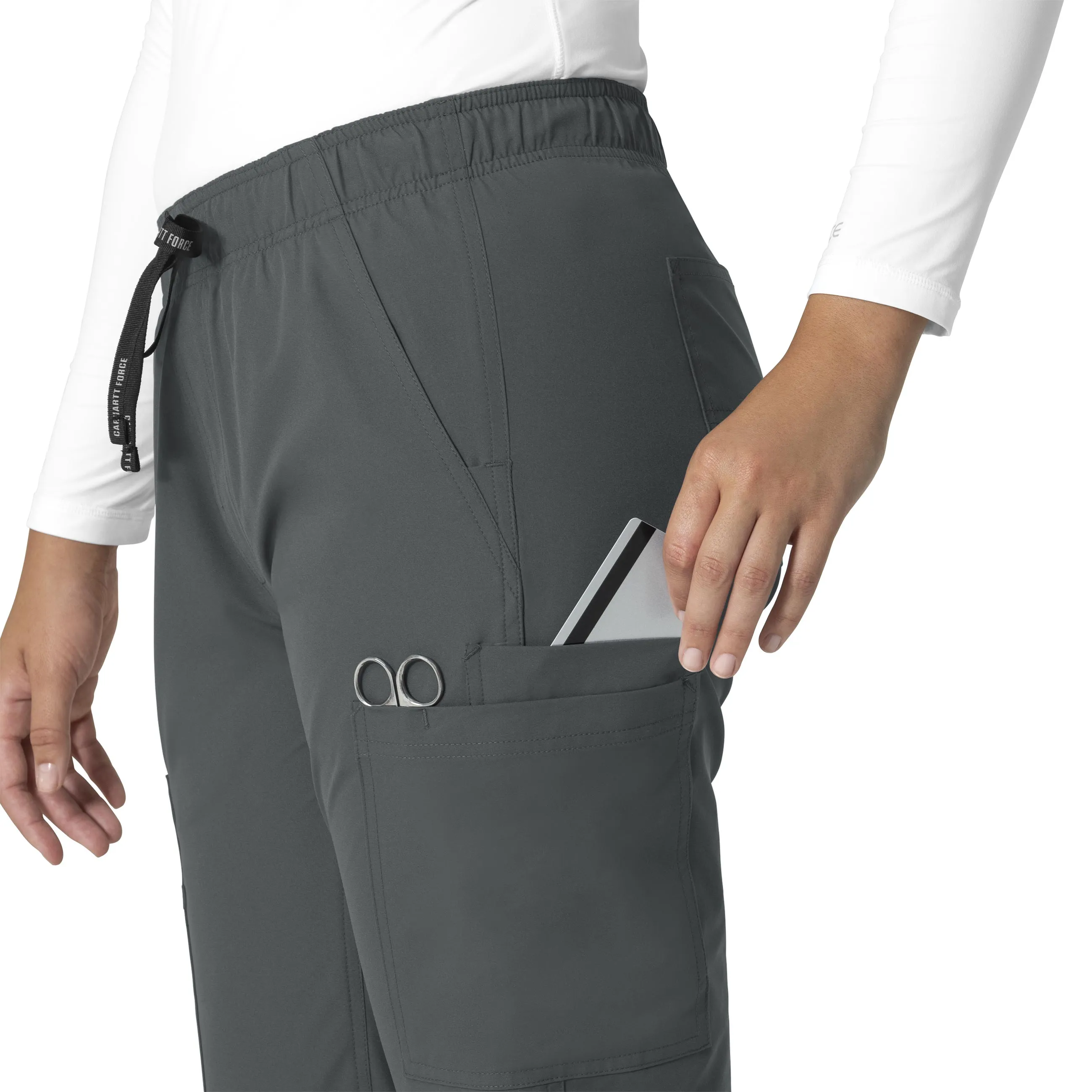 Carhartt Force Essentials Women's Straight Leg Scrub Pant - Pewter