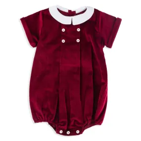 Charlie Red Velvet Gentleman's Romper