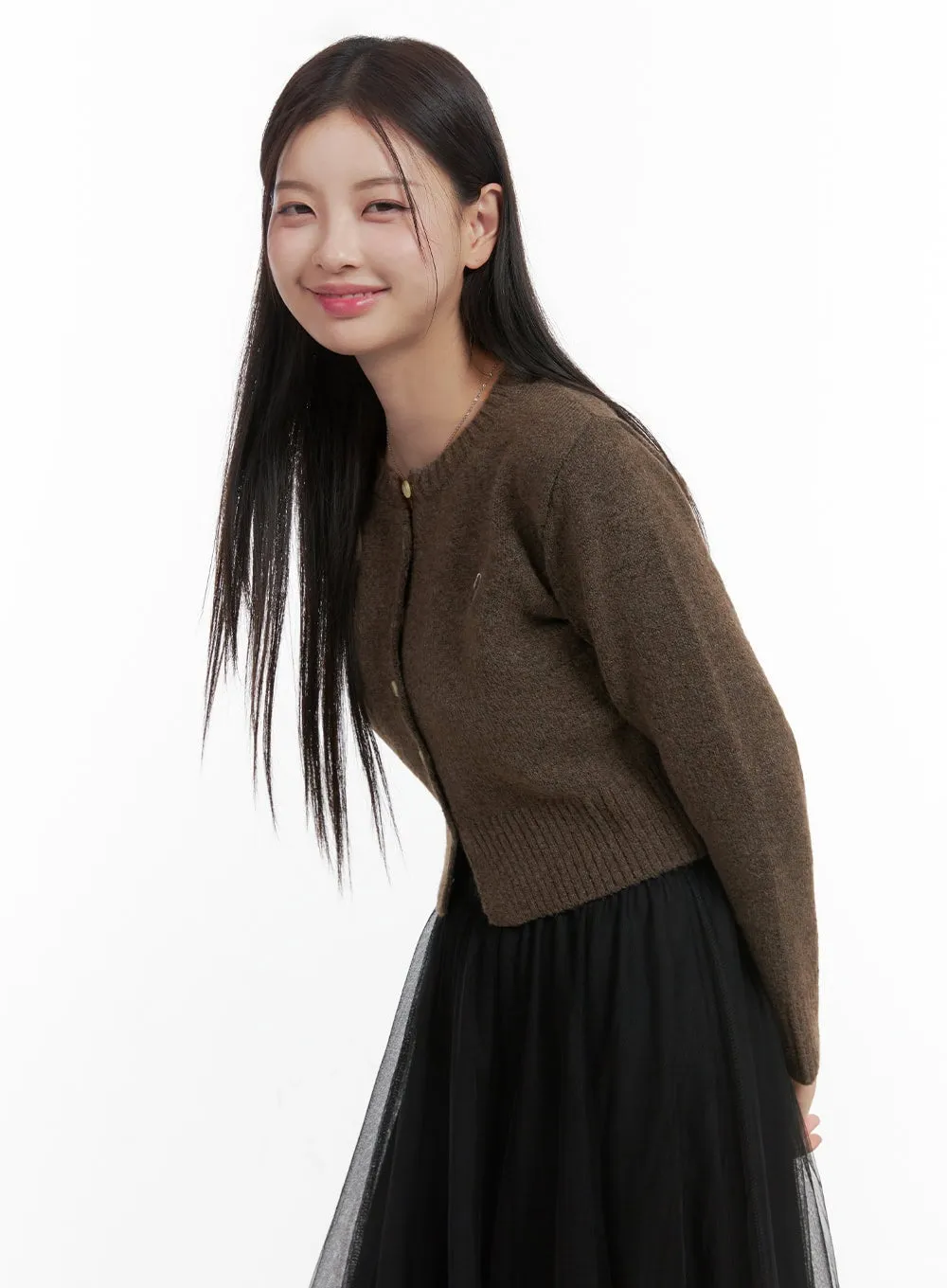 Classic Charm Buttoned Cardigan OO416