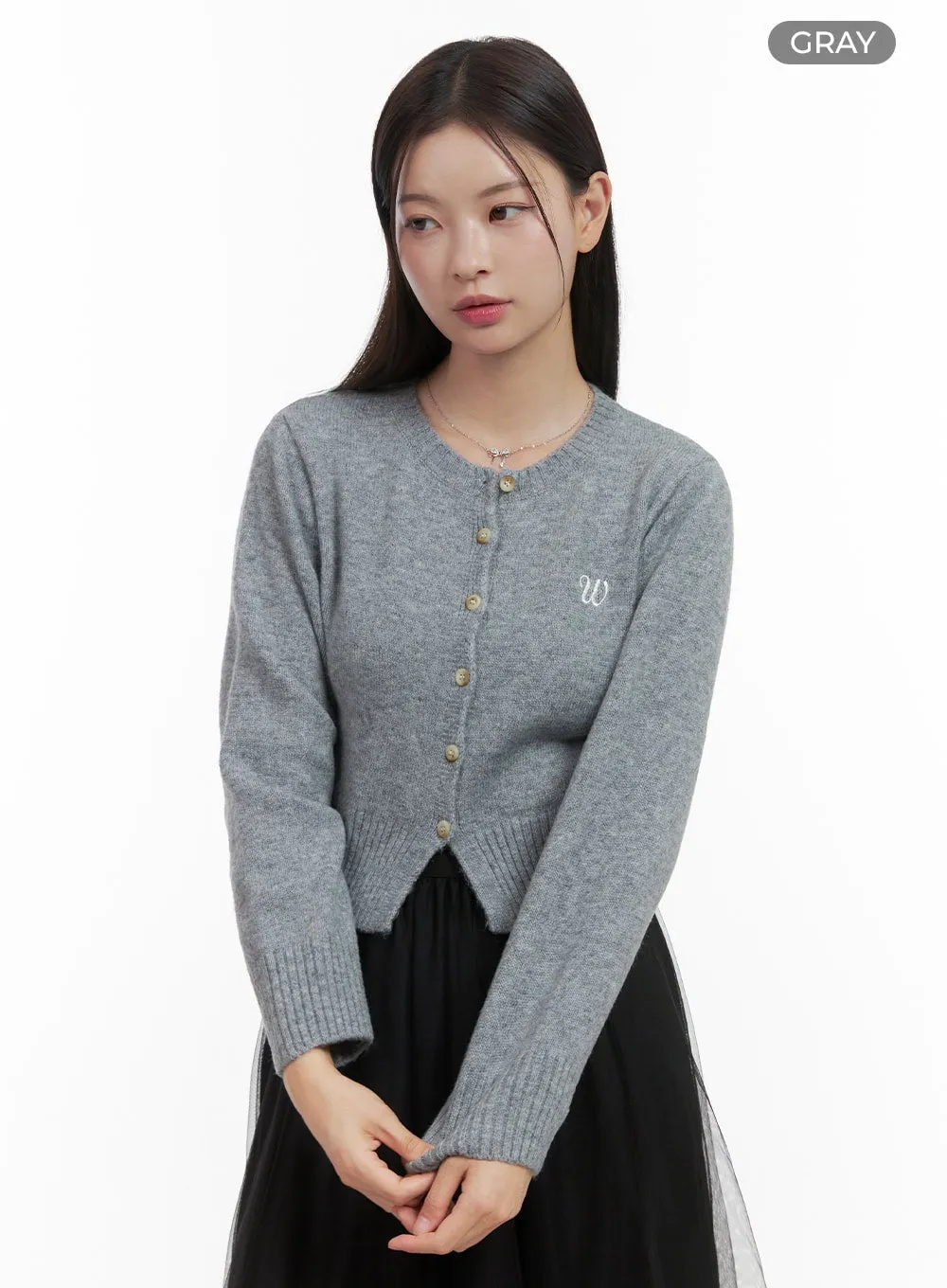 Classic Charm Buttoned Cardigan OO416