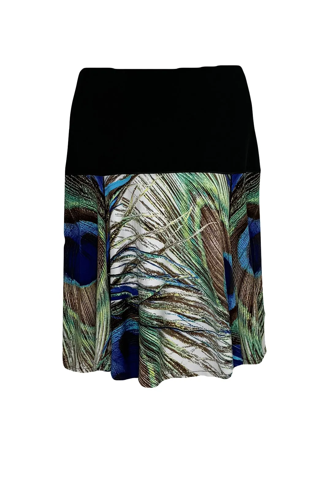 Color block 4 panels short flare skirt