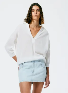 Crispy Viscose Sweater Easy Polo