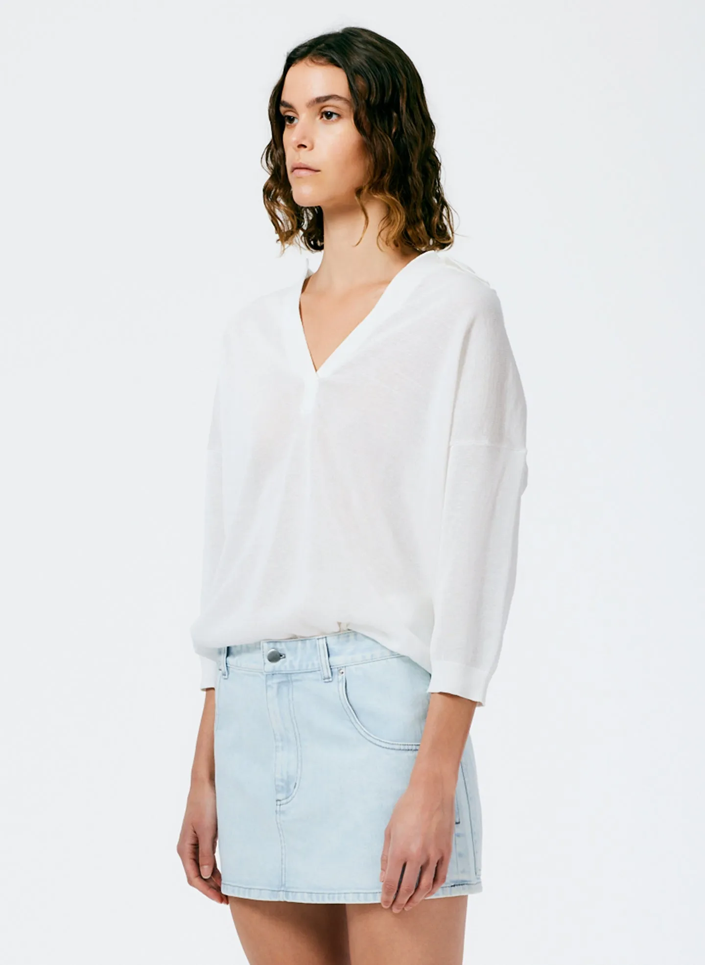 Crispy Viscose Sweater Easy Polo