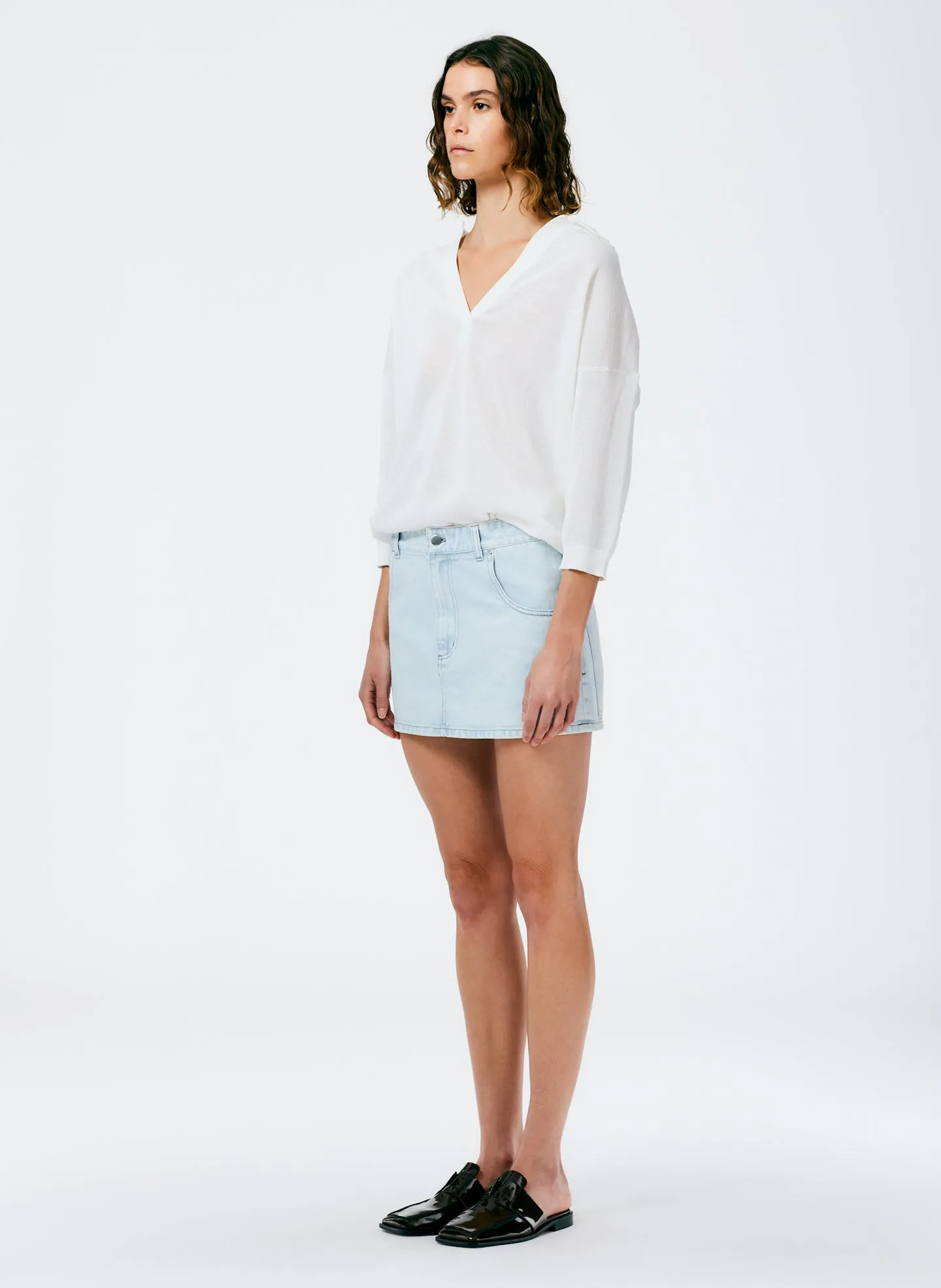 Crispy Viscose Sweater Easy Polo