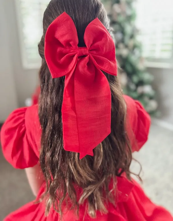 Delia Red Christmas Baby Romper