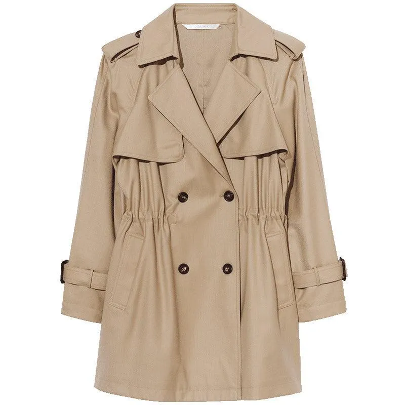 Double-Breasted Worsted Wool Trench Coat