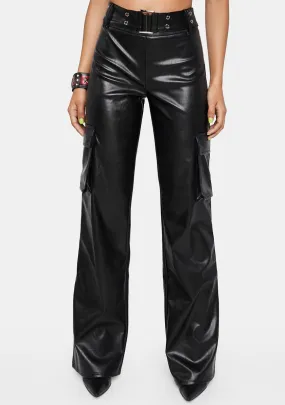 Down Low Business Vegan Leather Pants