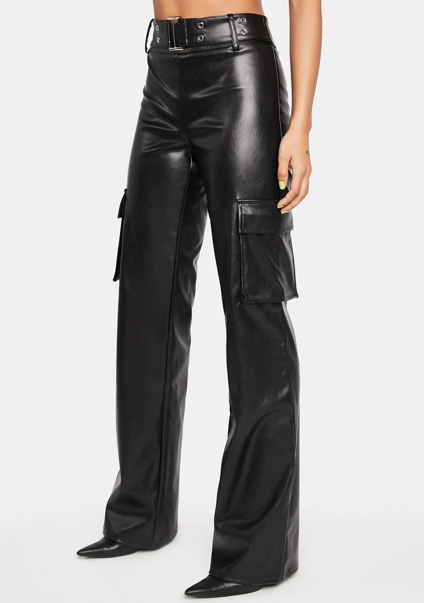 Down Low Business Vegan Leather Pants