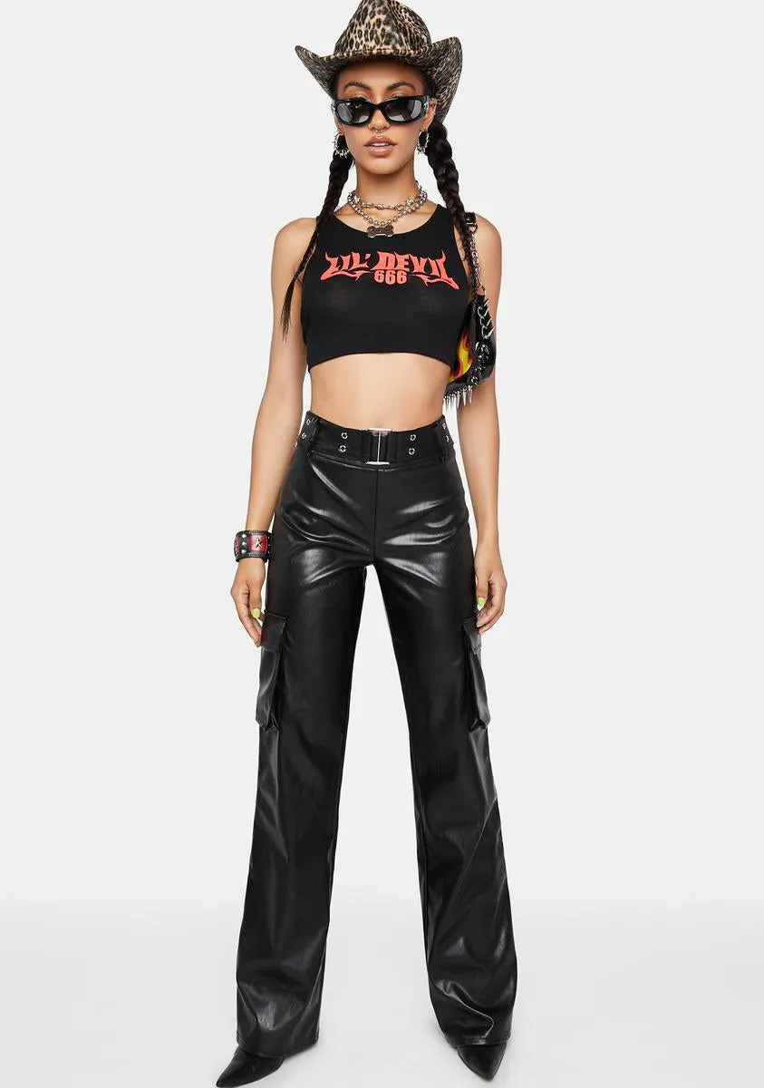 Down Low Business Vegan Leather Pants
