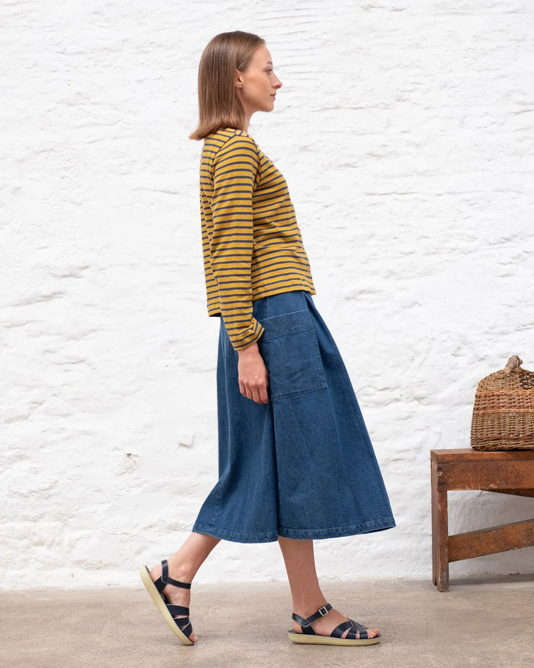 Elsie Denim Midi Skirt