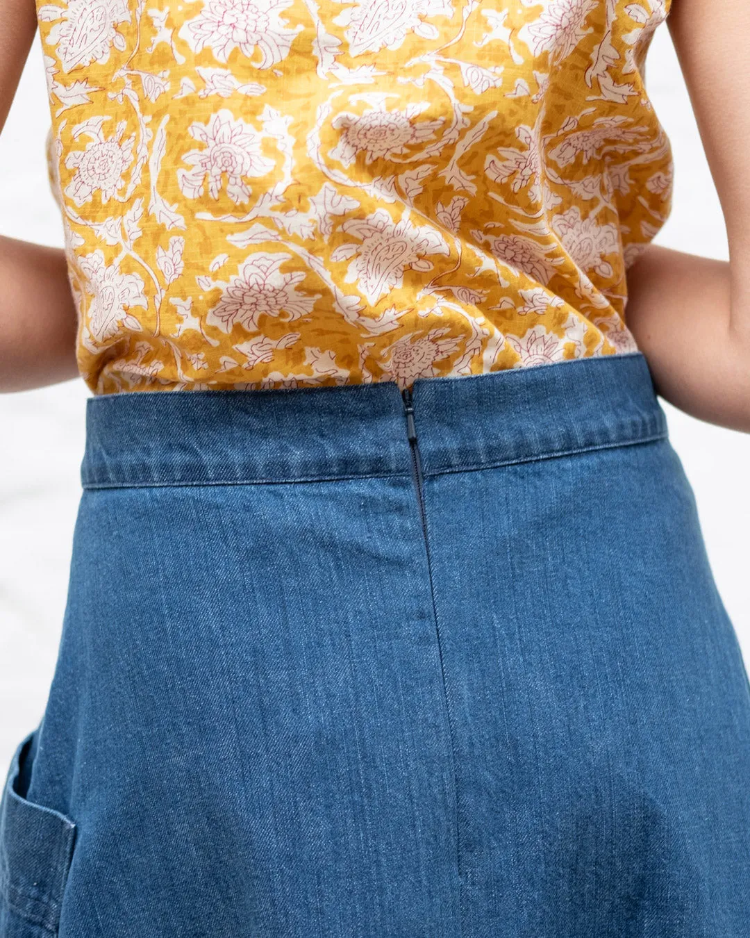 Elsie Denim Midi Skirt