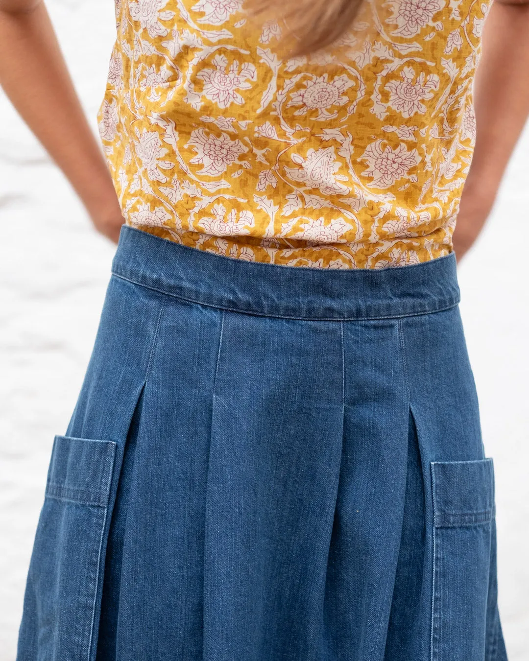 Elsie Denim Midi Skirt