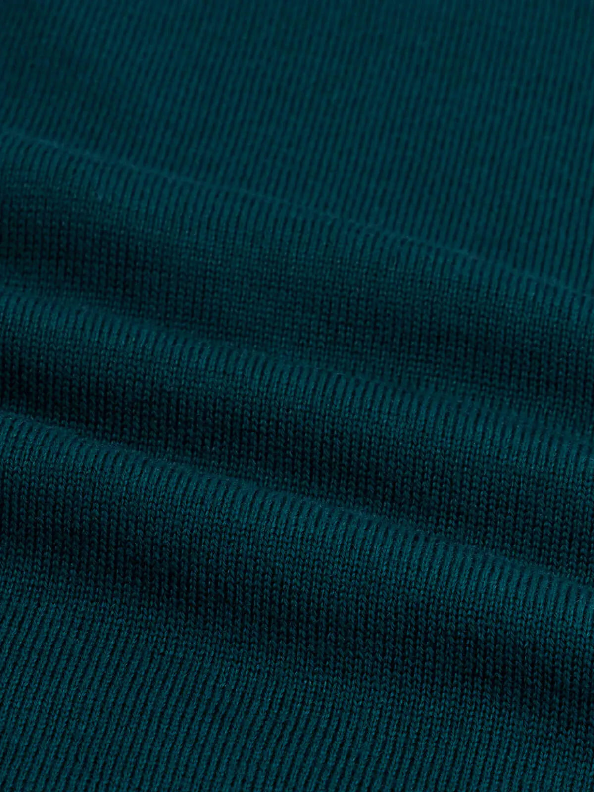 Extrafine Merino Buttonless Polo Dark Green