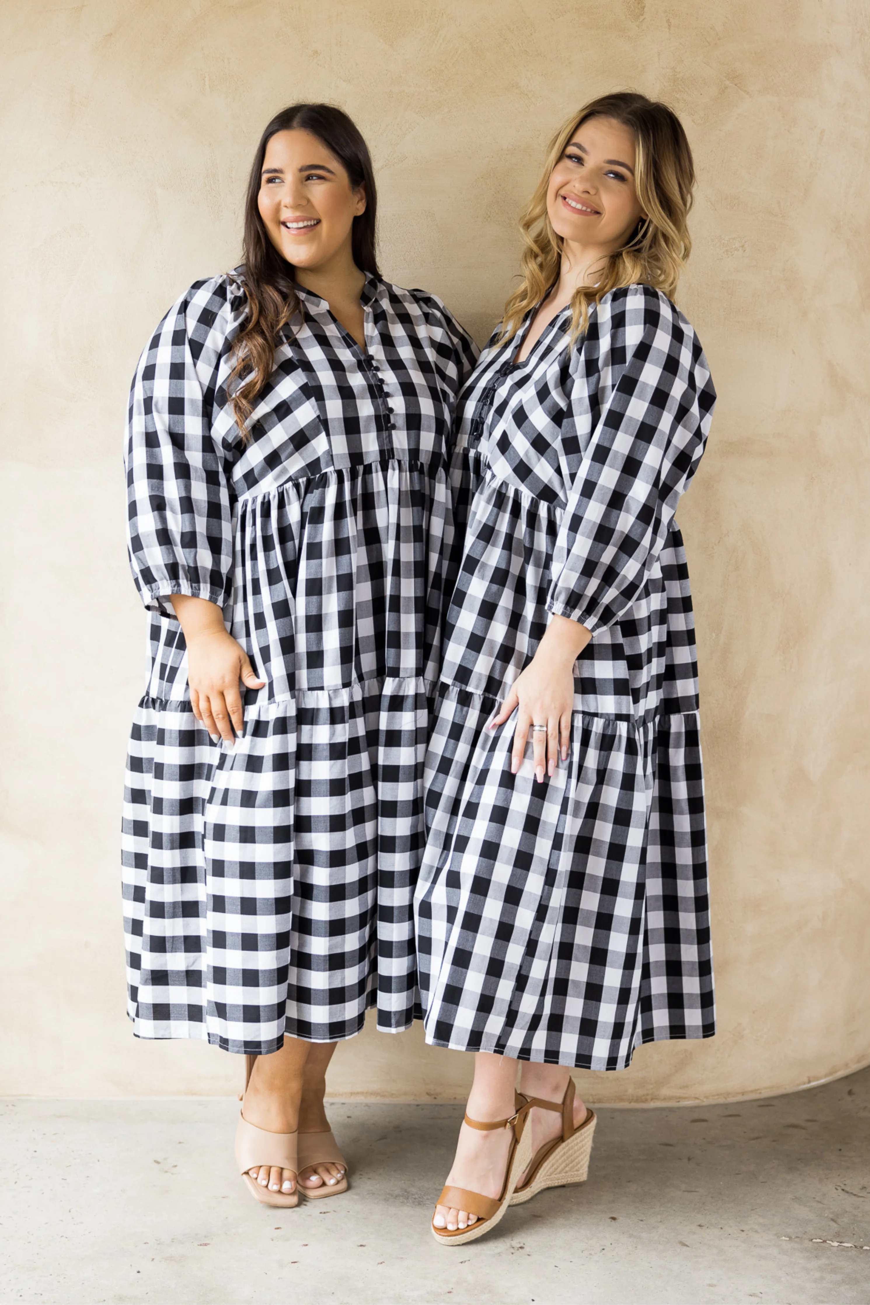 FINAL SALE Charlie Dress in Night Check