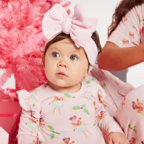 Glitterville™ Sugarplum Pixie Ruffled Long Sleeve Bubble Romper